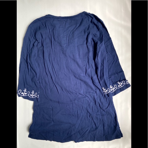 EUC. Just BEE Blue Anchor Beach Cover-Up - Picture 2 of 3